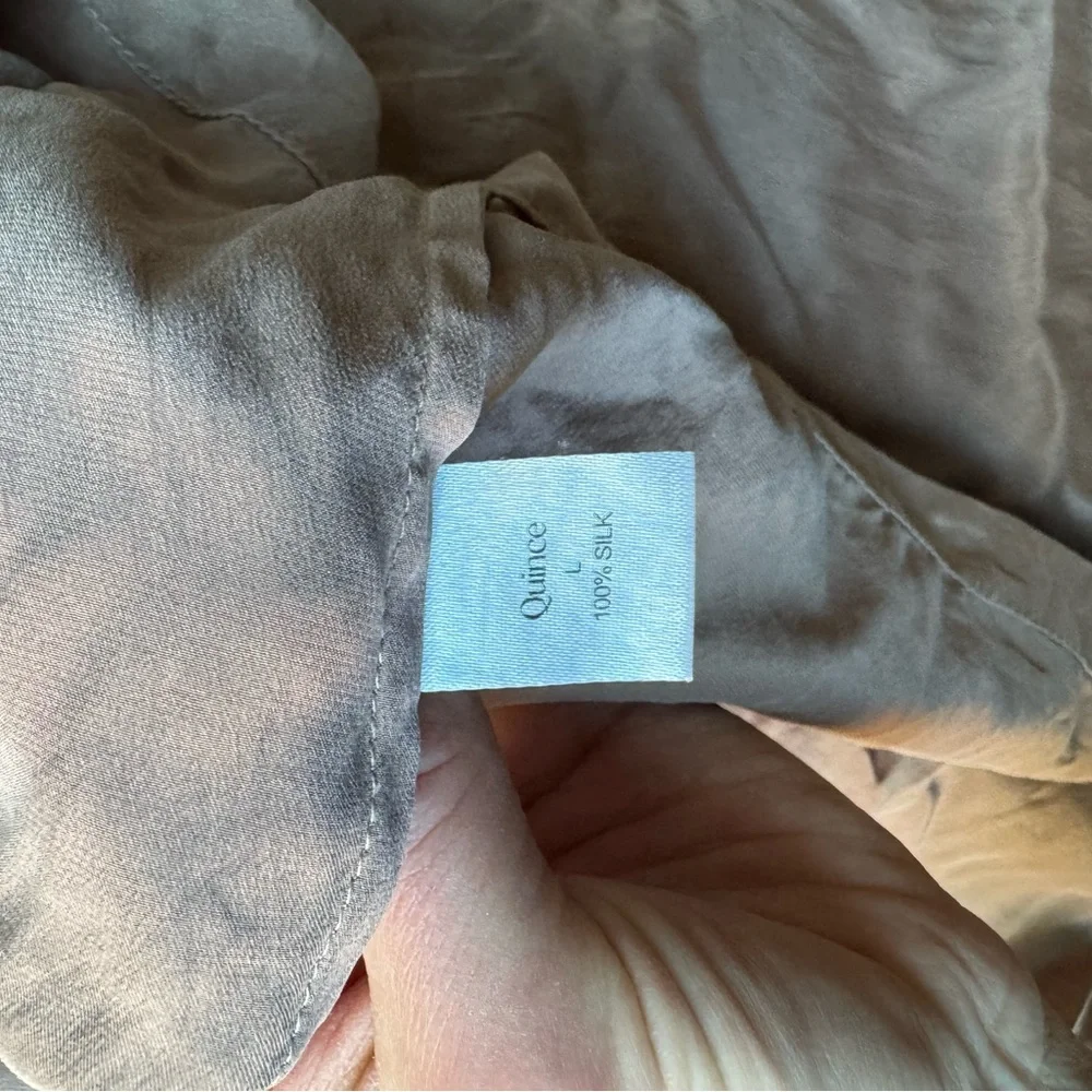 Quince Women’s Large Washable Silk Pajama Set Mauve - Picture 4 of 4